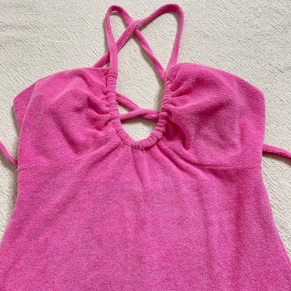 PacSun Y2K Pink Terry Beach Mini Dress S - Picture 2 of 6